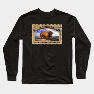 American Bison - Abundance and Freedom Long Sleeve T-Shirt